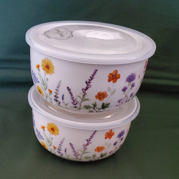 Set Of Bowls With Lid Grace Pantry Brand New Size 5 " - Picture 3 of 13